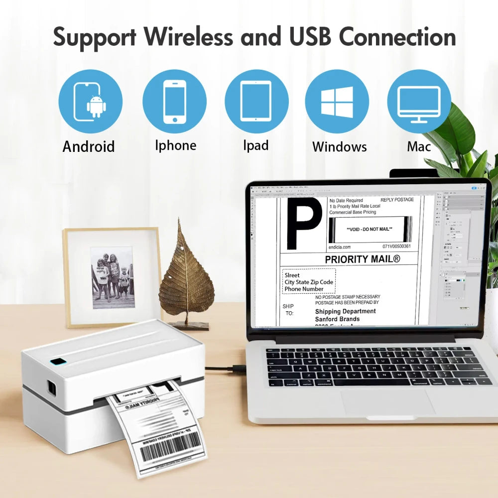 Portable Thermal Label Printer