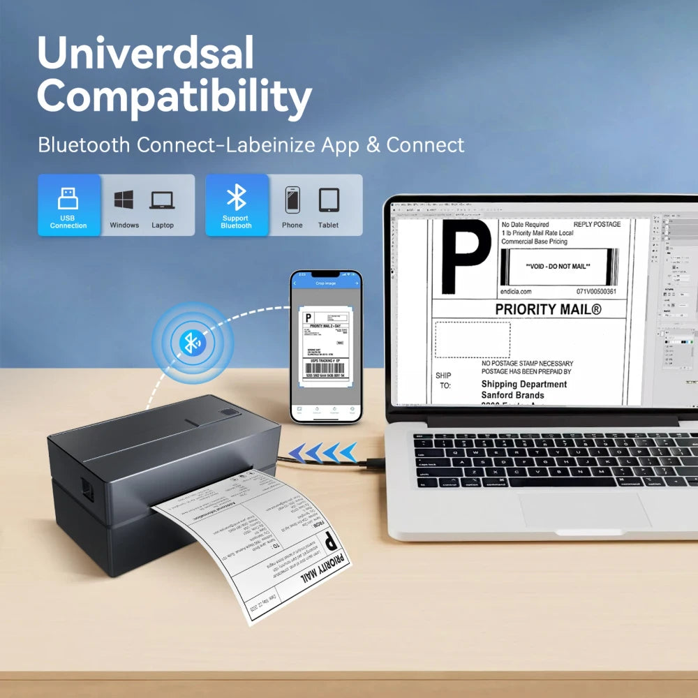 Portable Thermal Label Printer