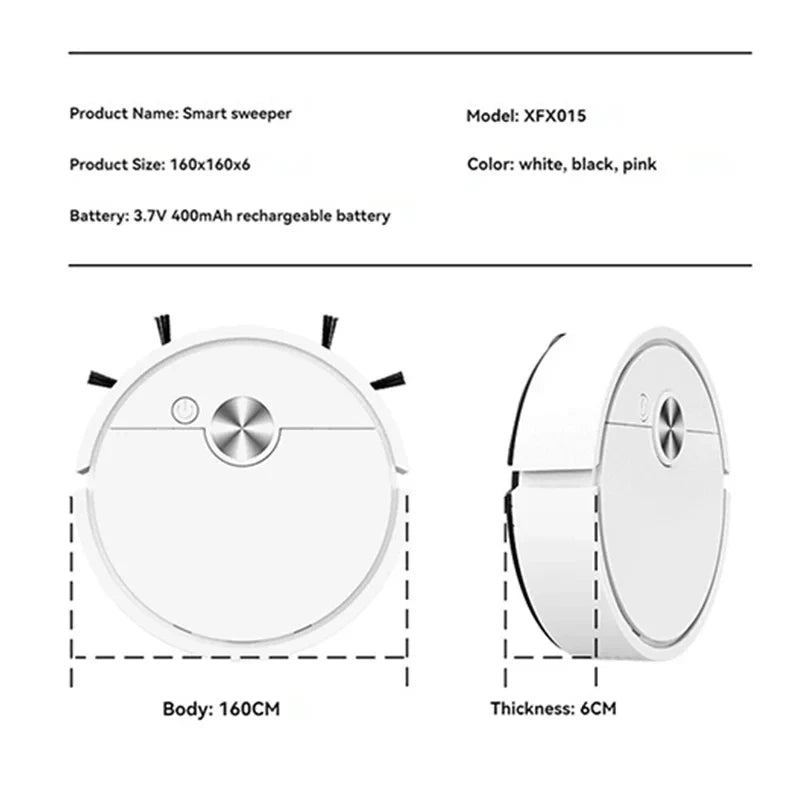 Automatic Mini Robotic Vacuum Cleaner