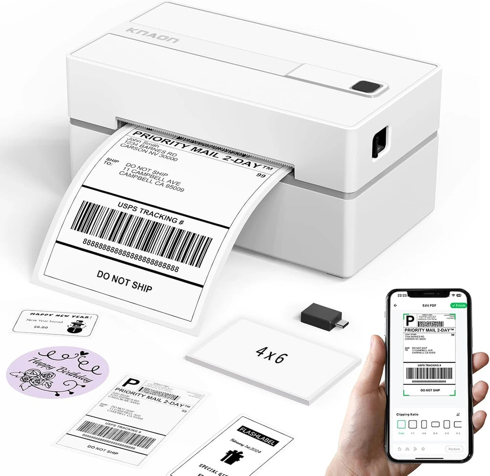 Bluetooth Thermal Shipping Label Printer