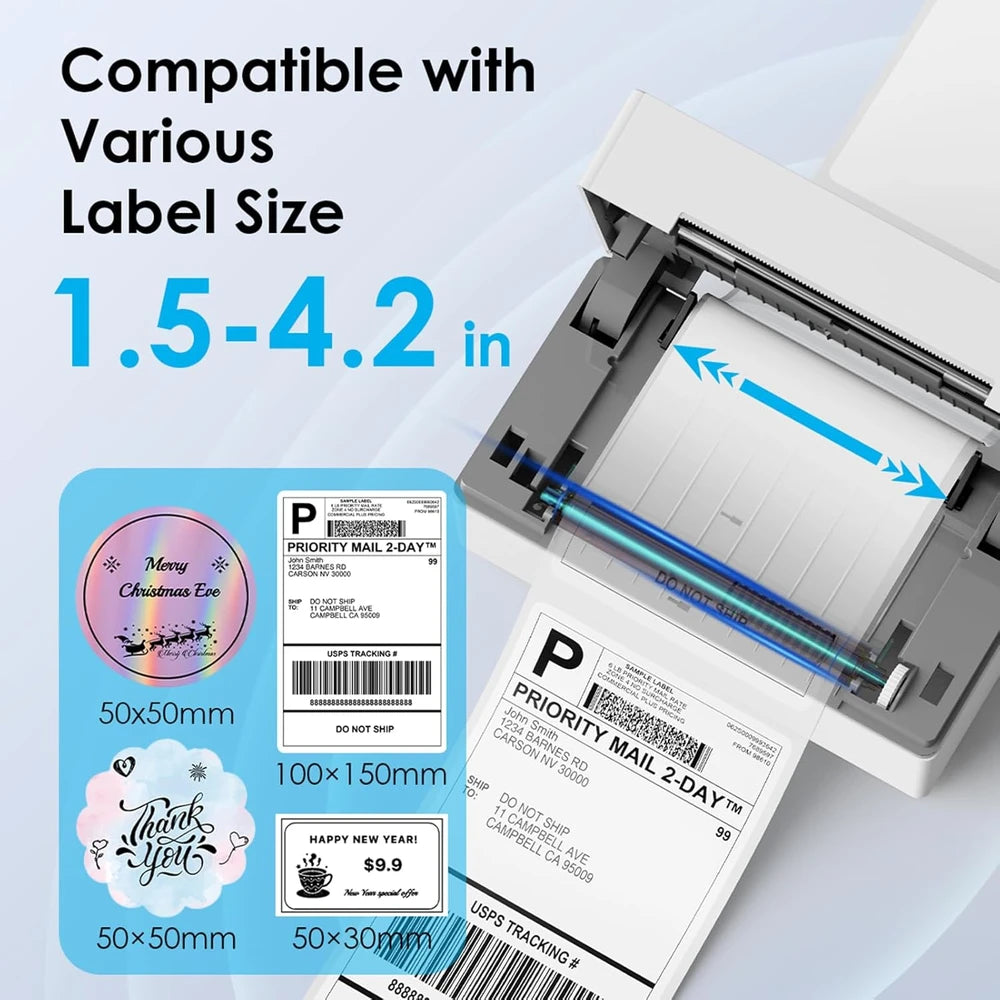 Bluetooth Thermal Shipping Label Printer