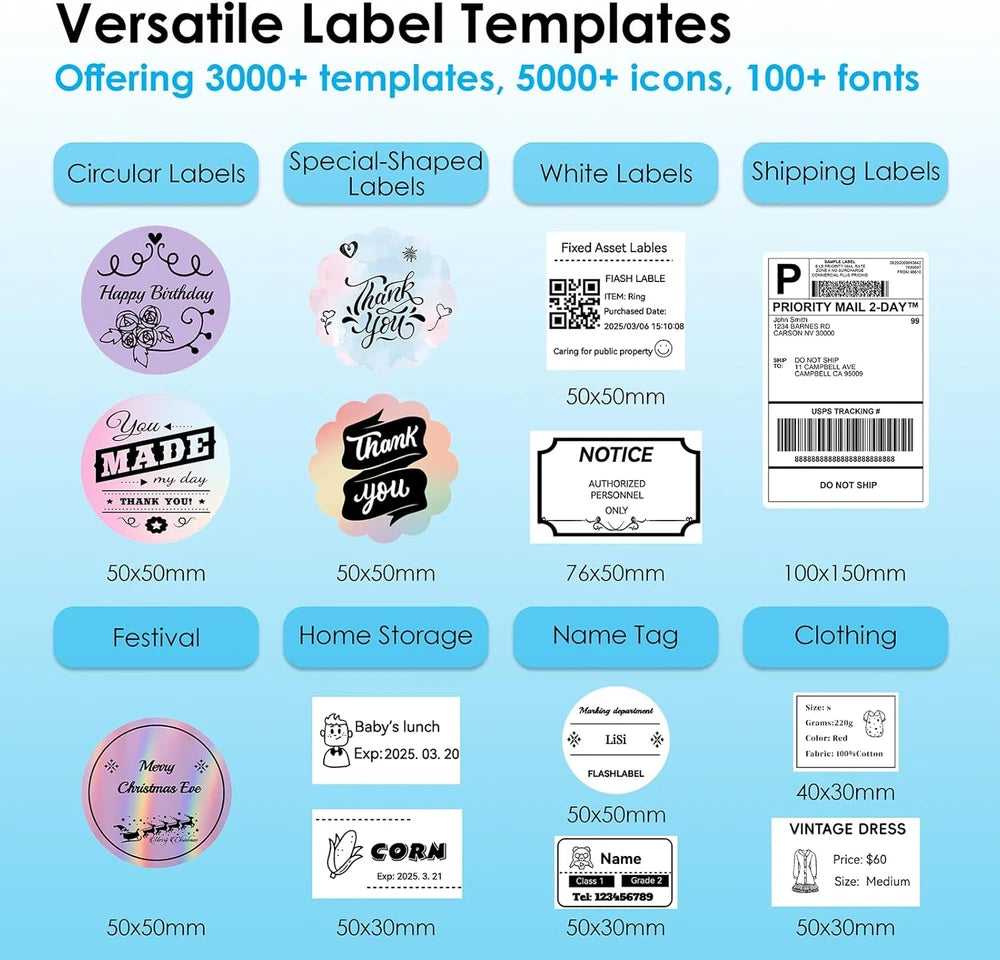 Bluetooth Thermal Shipping Label Printer