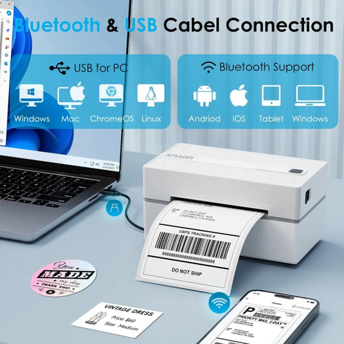 Bluetooth Thermal Shipping Label Printer